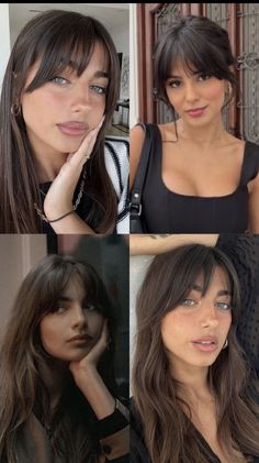 Brown Hair Bangs, Bangs With Medium Hair, Hairstyles For Layered Hair, Haircuts For Medium Hair, Haircuts Straight Hair, Long Hair With Bangs, Haircuts For Long Hair