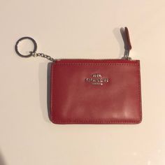 Brand New Red Coach Card Holder Wallet. Never Been Used. Coach Red Bifold Wallet, Classic Coach Coin Purse Gift, Classic Coach Coin Purse As Gift, Red Coach Wallet With Interior Card Slots, Red Coach Wallets With Interior Card Slots, Classic Red Coin Purse With Card Slots, Coach Card Holder, Coach Accessories, Card Holder Wallet