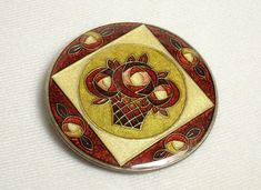 "This amazing Brooch is handcrafted in France with distinct enameling inlayed individually by hand. This particular brooch is 5.9cm long.  The mold used to make all of these brooches is from the late 1800's / early 1900's using antique silver (silver layed over copper) or gold, and are becoming very rare due to the exquisite nature of the designs. All are nickel free as well as truly unique and will look great on a scarf or whatever you choose to wear! Detail about enameling process from Wikiped Flower Bouquet Vintage, Cloissone Enamels, Art Deco Brooch, Expensive Jewelry, Mortar And Pestle, Vintage French, Fine Silver, Very Rare, French Vintage