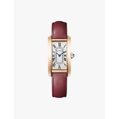 Find CARTIER Crwgta0276 Tank Americaine Small 18ct Rose-gold And Leather Quartz Watch 1 Size on Editorialist. Cartier 18ct rose-gold and leather quartz watchCase 100% 18ct rose gold; strap 100% leatherStyle number: CRWGTA0276Ardillon-buckle fasteningRectangle case, quartz movement, satin-brushed dial, two-hand mechanical movement, faceted crown set with a faceted sapphire, Roman numerals, calfskin strapCase diameter: 35.4mm x 19.4mmCase thickness: 6.8mmWater resistance: 3 bar / 3 atm / 30m / 100ftMade in SwitzerlandTwo-year warranty + six additional years through Cartier Care registrationCartier prides itself on providing excellent customer service. This includes contacting customers to offer after sales care and share details about its brand and products. As such, when you order a Cartier Luxury Anniversary Watch With Bracelet Strap, Luxury Anniversary Watches With Bracelet Strap, Elegant Leather Strap Watch Accessories For Anniversary, Designer Rose Gold Diamond Watch For Formal Occasions, Luxury Rose Gold Rectangular Jewelry, Elegant Watch Accessories With Leather Strap, Elegant Leather Watch Accessories For Anniversary, Luxury Leather Strap Jewelry For Formal Occasions, Elegant Cartier Jewelry With Round Dial