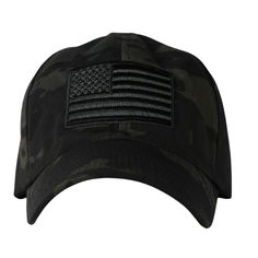 MultiCam Camo Range Hat Lower profile, full fabric, Velcro enclosure, no button. Embroidered black and silver American flag on a black MultiCam full-fabric cap with Velcro adjustable enclosure. No button on the top, so you can wear this U.S flag hat with ear protection and headphones. Features of Our Black Camo Hats Front Panels: Unstructured Floppy Style Rear Panels: Rip Stop black Multicam Profile Depth: Lower Profile Rear Enclosure: Velcro Enclosure Bill Style: Curved Button: No Button On Top Black Multicam, Gadsden Flag, Flag Hat, Camo Hats, Classic Truck, Ear Protection, Ear Hats, Black Camo, Black And Silver