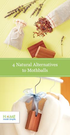 four natural alternatives to motthballs in the shape of clothes hangers