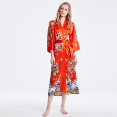 Silk Kimono Wheel of Fortune Style Kimono Print, Silky Skin, Silk Bag, Silk Sleepwear, Printed Robe, Tie Design, Wheel Of Fortune, Inkjet Printing, Hot Flashes