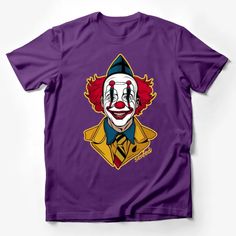 Clown Graphic T-Shirt, Colorful Circus Clown Art Tee, Unique Jester Design, Casual Fashion Top for All Male T-Shirt Custom graphic T-Shirt.Customize your color Jester Design, Vintage Circus Theme, Circus Fashion, Clown Art, Clowns Funny, Streetwear Male, Circus Costume, Circus Clown, Trendy Streetwear