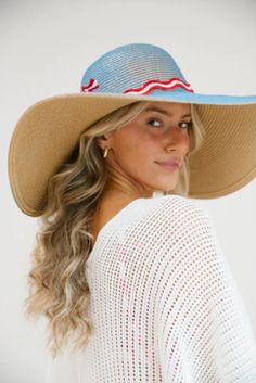 Our FREEDOM FLOPPY HAT is the perfect beach hat to make sure you are taking care of your skin while looking good doing it!