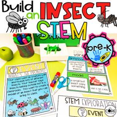 This Insect STEM exploration activity is designed to help your PreK and Kindergarten students learn more about how the world works. This May STEM lesson helps young learners explore, plan and create using common, everyday materials.The PreK STEM Exploration Process:Present the STEM exploration- Construct a model of an insect that includes all three body parts, legs and antennae.Materials Needed:We've included a list of material recommendations but this exploration can be done with any materials Insect Stem Activities Preschool, Insect Science Preschool, Bug Stem Activities, Insect Science, Stem Activities Preschool, Explorers Activities