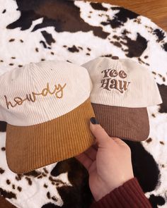 How cute are these corduroy hats!! They are a one size fits most and have an adjustable strap on them. These hats are comfy, cozy and CUTE!! Trendy Corduroy Hat, Trendy Brown Adjustable Dad Hat, Trendy Adjustable Brown Dad Hat, Trendy Corduroy Cap, Cute Adjustable Brown Hats, Adjustable Corduroy Hat For Everyday, Corduroy Baseball Cap With Curved Brim, One Size, Winter Corduroy Adjustable Hat, Casual Adjustable Corduroy Trucker Hat