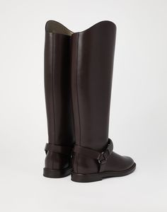 Matte calfskin knee high boots with precious ribbed strap Precious embellishments enrich the essential style of these matte calfskin tall boots. The leather’s smooth, even appearance is paired with an embroidery of fine shiny monili rows that recreate the effect of a ribbed texture, adding a feminine sparkle. Luxury Calf Leather Knee-high Boots For Business, Luxury Calf Leather Knee-high Boots With Leather Lining, Luxury Knee-high Calf Leather Boots With Leather Lining, Luxury Knee-high Calf Leather Boots, Luxury Calf Leather Knee-high Boots, Luxury Round Toe Knee-high Boots For Business, Luxury Business Knee-high Boots With Round Toe, Luxury Knee-high Boots With Round Toe For Business, Luxury Knee-high Boots