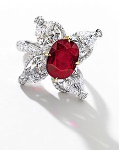 A 5.07-Carat Important Ruby and Diamond Ring 4 October, Harry Potter Jewelry, Fancy Rings, Simple Diamonds