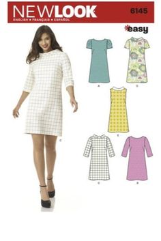 a women's dress and top sewing pattern from new look