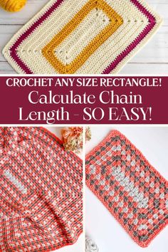 crochet any size rectangle the calculate chain is so easy to make