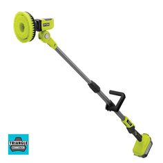 a green and black cordless string trimmer