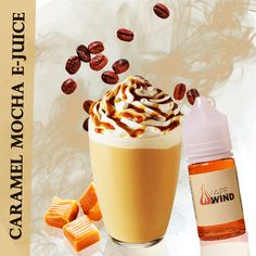 an iced drink with whipped cream and caramel pieces