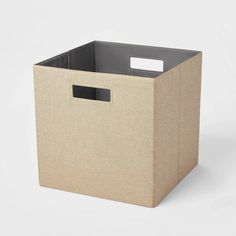 a cardboard box with a handle on the side