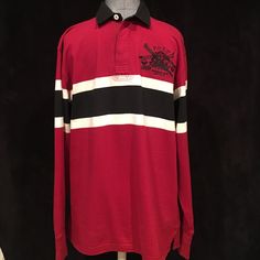 Polo By Ralph Lauren Kids Luxury Long Sleeve Shirt Pull Over Boys Xl(20) Authentic! Nwot! All Cotton Long Sleeves 3 Button Down Collar. Polo Ralph Lauren Crest Logo Left Chest. Measures: Shoulder - Hem 26” Arm Pit - Arm Pit 20 1/2” Shoulder - Wrist 23 3/4” Trade Classic Long Sleeve Tops For School, Preppy Long Sleeve Tops For College, Preppy Collared Tops For College, Collared Cotton Tops For College, Retro Red Tops For College, Red Winter Top For School, Sporty Long Sleeve Cotton Shirt, Preppy Cotton Tops With Graphic Print, Preppy Long Sleeve Cotton Tops