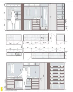 an architectural drawing shows the interior and exterior sections of a house, with different areas to see