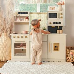 Tiny Land® Trendy Home Style Play Kitchen | Tiny Land Offical Store® | All for Kids Junior Wells, Masterchef Junior, Kids Teepee Tent, Wooden Play Kitchen, Kids Play Kitchen, Play Kitchen Sets, Teepee Kids, Multiplication For Kids, Clever Storage Solutions