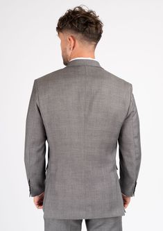 Our Ellis Spanish Grey Prince Of Wales Suit is expertly tailored with a unique light grey lightweight prince of wales fabric that is sure to make a statement. Custom made to ensure a perfect fit with superior comfort, this suit is the perfect way to upgrade your wardrobe. Gray Suit With Notch Lapel And Welt Pockets, Tailored Gray Tweed Jacket With Notch Lapel, Gray Tailored Double Breasted Suit For Business Casual, Gray Tailored Double-breasted Suit For Business Casual, Fitted Gray Tweed Jacket For Business Casual, Gray Tweed Jacket With Notch Lapel For Business, Gray Notch Lapel Tweed Jacket For Business, Gray Tweed Jacket With Notch Lapel For Formal Occasions, Gray Notch Lapel Tweed Jacket For Formal Occasions