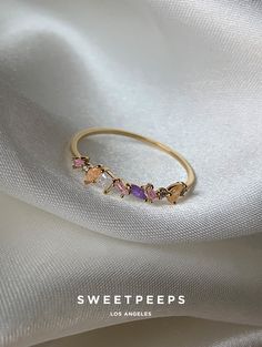 True Colors Ring – SP Inc. Dainty Rings, Petite Ring, Gem Ring, Gold Dipped, Jewelry Companies, Color Ring, Oils For Skin, Dream Jewelry, Support Team