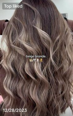 Winter Light Brown Hair Balayage, Light Blonde With Brown Highlights, Cool Ashy Brunette Balayage, Ashy Balayage Short Hair, Low Maintenance Winter Blonde, Brown Hair Icy Blonde Highlights, Light Brown Balayage Cool Tones, Violet Ash Blonde Hair, Medium Brown Hair With Ash Blonde Highlights