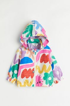 Kids Fashion Trends, Girls Outerwear, Girl Coat, Kids Prints, Detachable Hood, Inspiration Mode, Fashion Kids, White Patterns, Kids Design