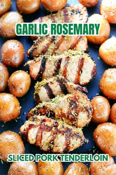 Garlic rosemary sliced pork tenderloin. Paleo Pork Tenderloin, Best Pork Recipe, Pork Medallions, Paleo Pork, Pork Tenderloin Recipe, Fast Dinner, Chop Recipes