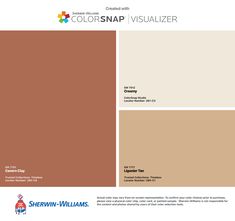 the colorsnap visualizer is shown in two different shades, including brown and beige