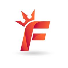 letter f with crown logo design