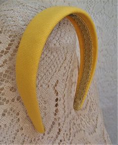 plain yellow headband Ceramic Witch, Yellow Hair Accessories, Shifting Outfits, Making Outfits, Yellow Cotton Fabric, Plain Yellow, Yellow Headband, Thick Headbands, Hair Acessories