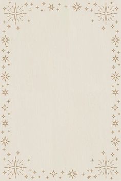 a white paper with gold stars on the edges and an empty space in the middle