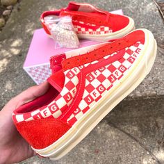 Size 11 Joe Fresh Goods X Vans Vault Style 36 Honeymoon Stage Red Deadstock Obo Joe Fresh Goods, Multi Colored Vans, Vans Old Skool Checkerboard, Honeymoon Stage, Vans Old School, Vans Vault, Old Skool Black, Vans Checkerboard, Vans Skate