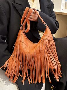 BirdinBag - Fashionable Fringed Hobo Bag for Stylish Decor Enthusiasts Trendy Fringe Bags For Shopping, Casual Shoulder Bag With Fringe, Casual Fringe Shoulder Bag, Trendy Satchel Bag With Fringe, Trendy Fringed Satchel Bag, Trendy Fringe Shoulder Bag For Shopping, Trendy Fringe Satchel Bag, Fringe Bucket Bag For Shopping, Everyday Use Bag With Fringe