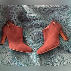 This Fashionable Booties Are In Great Shape And Look Great With Jeans , Slacks, And Maxi Dresses! Kate Spade Shoes, Suede Booties, Shoes Heels Boots, Accent Colors, Maxi Dresses, Shoes Women Heels, Heeled Boots, Kate Spade, Shoes Heels