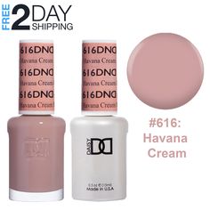 DND Gel Nail Polish & Nail Lacquer Set Soak Off Duo Set - #616 Havana Cream Nail Polish Box, Neutral Nail Polish, Nail Supply Store, Nail Colour, Nail Envy, Opi Nail Lacquer