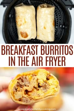 breakfast burritos in the air fryer