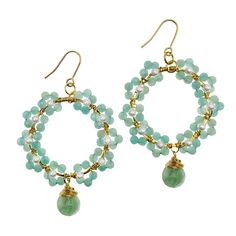 These Amazonite Stone Dangle Earrings will add a feminine touch to any outfit. Handcrafted with exquisite detail, these earrings are perfect for elevating casual outfits like a knitwear or jeans. No matter the occasion, these earrings are sure to make a lasting impression. This is also a lovely gift for birthday or anniversaries. It will be contained in a nice jewelry box with well packed. Stones Earrings, Flower Dangle Earrings, Nice Jewelry, Natural Stone Earrings, Stone Dangle Earrings, Amazonite Stone, Earring Ideas, Beaded Accessories, Gift For Birthday