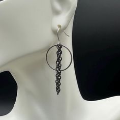 *Silver Tassel Earrings with Black Cable Chain, Stainless steel circle in silver, hypoallergenic ear hooks in silver. *Materials: New Stainless steel circle, ear hooks and cable chain.  Ear hooks and circle in silver, and cable chain in black.  *Drop Length: 2", Width: 3/4" *Check out for more: https://www.etsy.com/listing/1460234527/white-beaded-tassel-earrings After-sale：There is only 1 of this style.  No replacement available.  Please get in touch with me if there are any problems with this p Silver Tassel Earrings, Beaded Tassel Earrings, Long Tassel Earrings, Ear Hook, Beaded Tassels, White Beads, Long Black, Tassel Earrings, Cable Chain