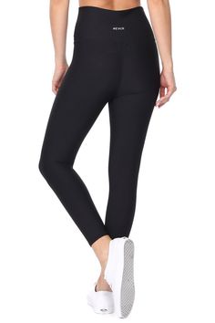 Content + Care - 88% Polyester / 12% Spandex - Machine Wash Cold - Do Not Bleach - Tumble Dry Low - Wash With Like Colors - Inseam: 25" Size + Fit - Model is 5' 7" and wearing a Small. Plain Black Leggings, Closet Collection, Best Black, Plain Black, Black 7, Workout Leggings, High Waisted Leggings, Black Leggings, Solid Black