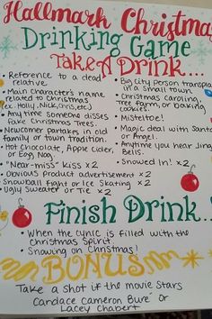 an instagram page for christmas drinking game