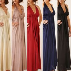 This elegant flow dress will stun everyone. It fits all sizes made from soft rayon fabric. A dress to wear on a day to day basis, for the beach or casual look or dress up for an evening or a brides maid dress. Stunning to all figures and adjustable to all shapes and sizes, available in stunning colours. We have sold out of the exact color of the pictures but we have beige that is very similar and crisp white which are lovely colors. EUROPEAN AND INTERNATIONAL SHIPPING We ship our items with norm Flowy V-neck Backless Dress For Beach, Bridesmaid Maxi Dress With Tie Back, Sleeveless Summer Maxi Dress For Wedding, Summer Wedding Halter Neck Maxi Dress, Summer Floor-length Halter Dress With Tie Back, Bohemian Floor-length Maxi Dress With Tie Back, Flowy Floor-length Maxi Dress For Beach Cover-up, Flowy Halter Floor-length Summer Dress, Floor-length Tie Back Maxi Dress For Beach