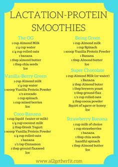 Lactation Smoothie, Protein Smoothies, Breastfeeding Diet, Lactation Cookies, Breastfeeding And Pumping, Nursing Mom