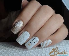 Country Nails, Christmas Gel, Winter Manicure, Uñas Acrilicas, Christmas Nails, Nail Design, Manicure, Nail Designs