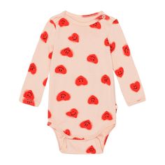 A playful print of red, graffiti-inspired hearts! Made with organic cotton jersey and easy snap closures, your little one can look and feel warm and cozy, while looking absolutely adorable. Newborn - 18m. Shop for kids at blackwagon.com Basic Fashion Essentials, Graffiti Heart, Hearts Print, Eco Friendly Fashion, Long Sleeve Onesie, Pink Hearts, Red Hearts, Kids Store, Baby Body