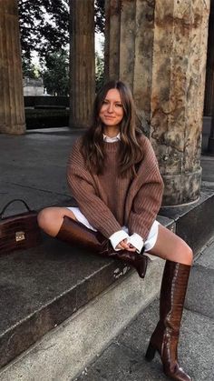 Cute Fall Fashion, Sweater Outfits Fall, Date Outfit Casual, Look Retro, Looks Street Style