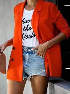 Collared Coat, Long Sleeves Coats, Looks Chic, Blazer Buttons, Inspiration Mode, Stylish Fashion, Look Chic, Blazer Coat, Outfits Casuales