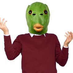 PRICES MAY VARY. HIGH QUALITY MATERIAL: Our animal green fish mask is made of high quality latex material, soft and comfortable, realistic, flexible and not easy to damage. Size: green fish head mask size suitable for adults USE PLACE: The realistic appearance is suitable for wearing in different places, if you want to reach the most used place, I think it must be the animal theme cosplay party, of course Halloween will be very suitable to bring, the lifelike appearance makes your friends and fa Green Masks And Prosthetics For Halloween Costume Party, Clown Fish Costume, Green Halloween Costume Party Mask, Fish Mask For Kids, Useless Fish Hat, Green Halloween Cosplay Mask, Trout Mask Replica, Fish Mask, Fish Head