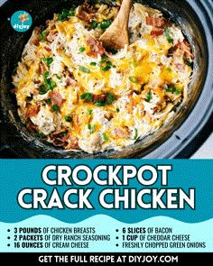 Cheddar Ranch Chicken, Chicken Cheddar, Ranch Chicken Recipes, The Recipe Critic, Recipe Critic, Chicken Crockpot, Ranch Chicken, Easy Snack Recipes, Crockpot Recipes Slow Cooker