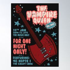 the vampire queen concert poster for one night only