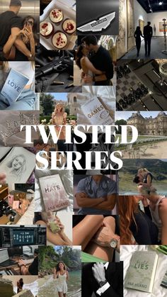 a collage of photos with the words twisted series