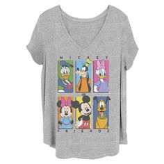 You'll love this cute Disney's Mickey & Friends Juniors' Plus Size Character Panel Graphic Tee. © Disney You'll love this cute Disney's Mickey & Friends Juniors' Plus Size Character Panel Graphic Tee. © Disney FEATURES V-neckFABRIC & CARE Cotton, polyester Machine wash Imported Size: 1X. Color: Med Grey. Gender: female. Age Group: kids. Material: Polyester|Cotton. Playful Cartoon Print T-shirt For Disney Trips, Playful Character Print T-shirt For Disney Trips, Cute Minnie Mouse Tops For Disney Trips, Fun Character Print Tops For Disney Trips, Cute Minnie Mouse Top For Disney Trips, Fun Mickey Mouse Tops For Disney Trips, Fun Mickey Mouse Top For Disney Trips, Cute Character Print Tops For Disney Trips, Cute Tops With Character Print For Disney Trips